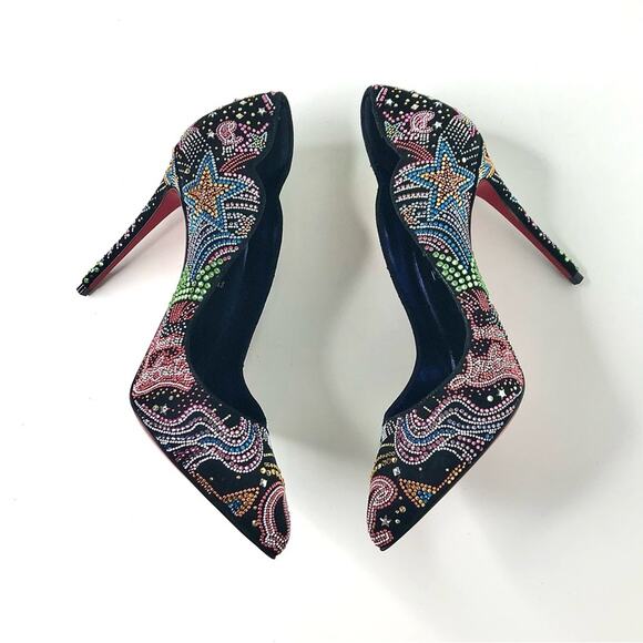 Chritian Louboutin Hot Chick Crystals Embellished Limited Edition Pumps 36.5 - Picture 5 of 11